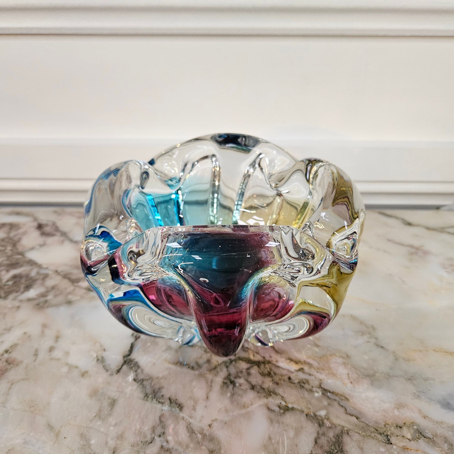 Murano Glass Tri Colour Bowl