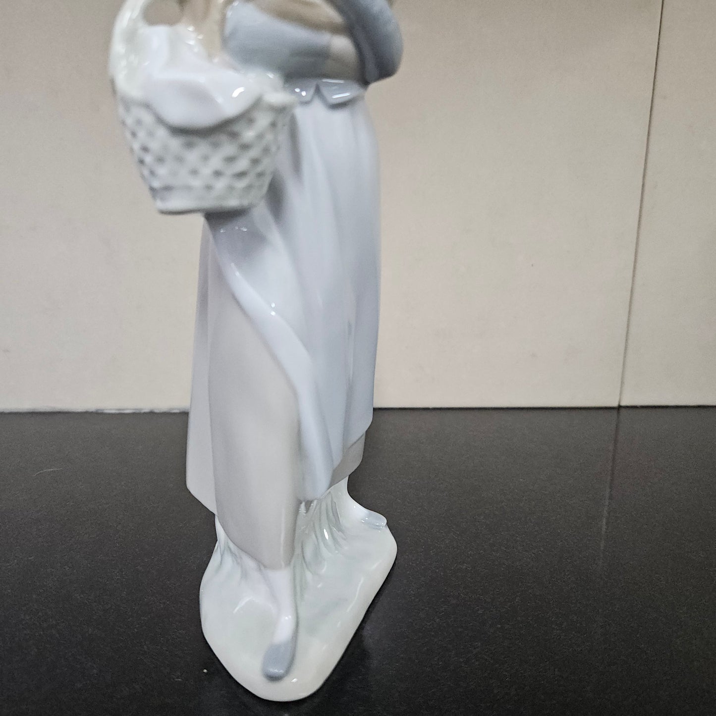 Lladro Girl With Rooster Figurine