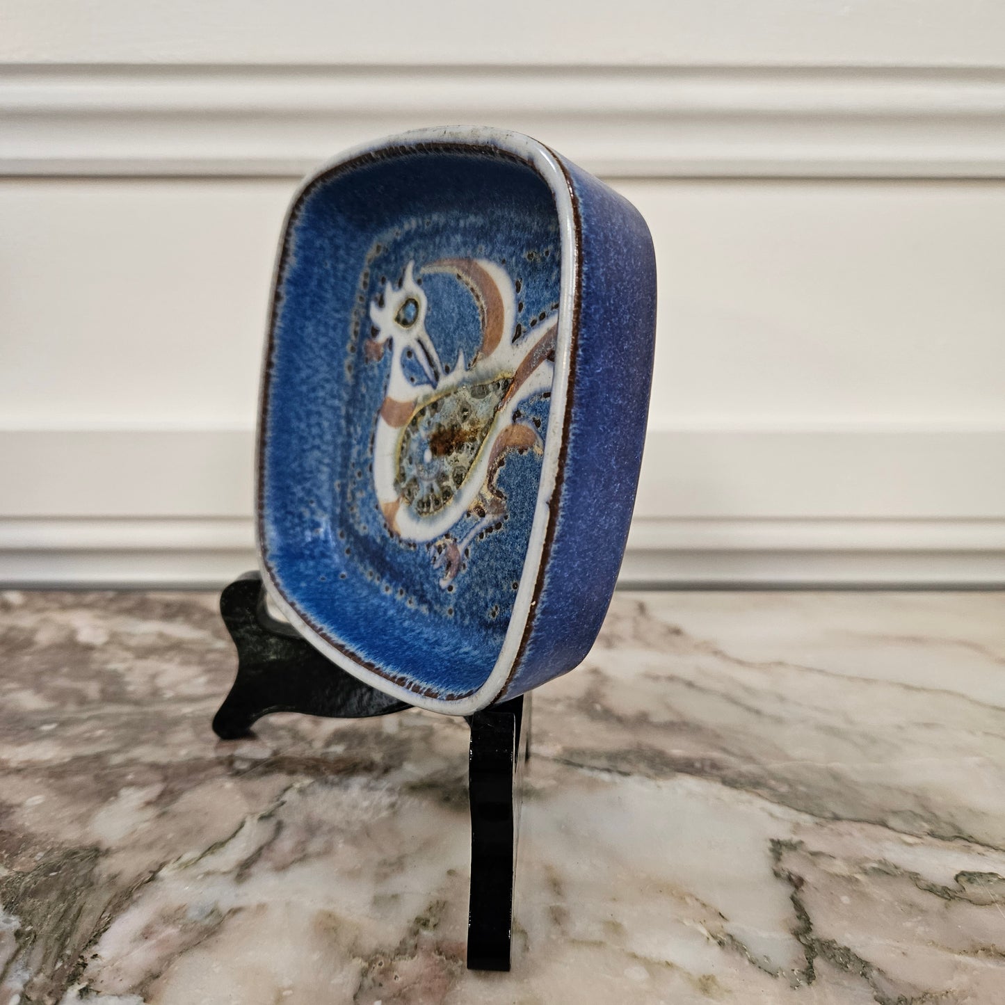 Denmark Blue Bowl Depicting Bird