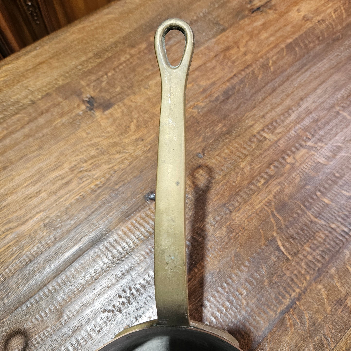 Lovely set of five copper sauce pots, they are all in good original condition for the age. Sourced from France.