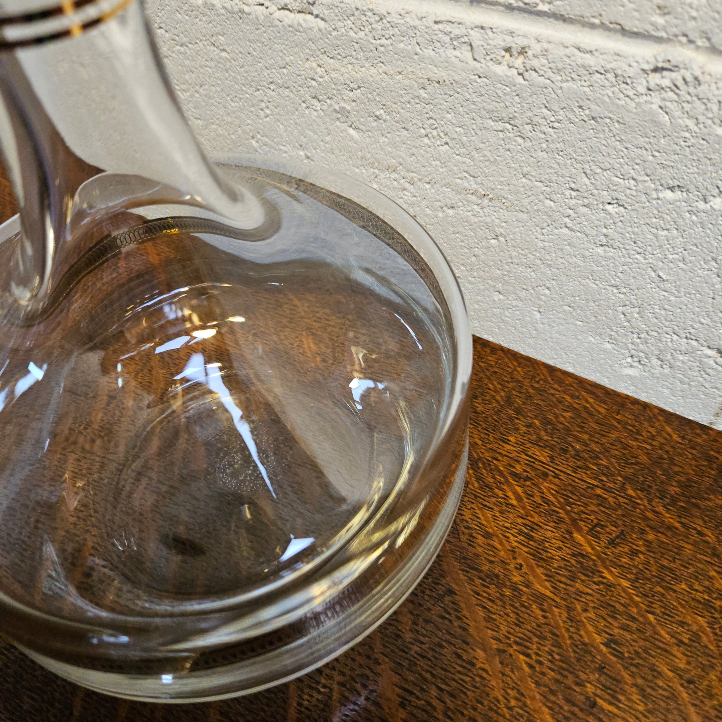 Vintage Glass Gilt Decorated Decanter