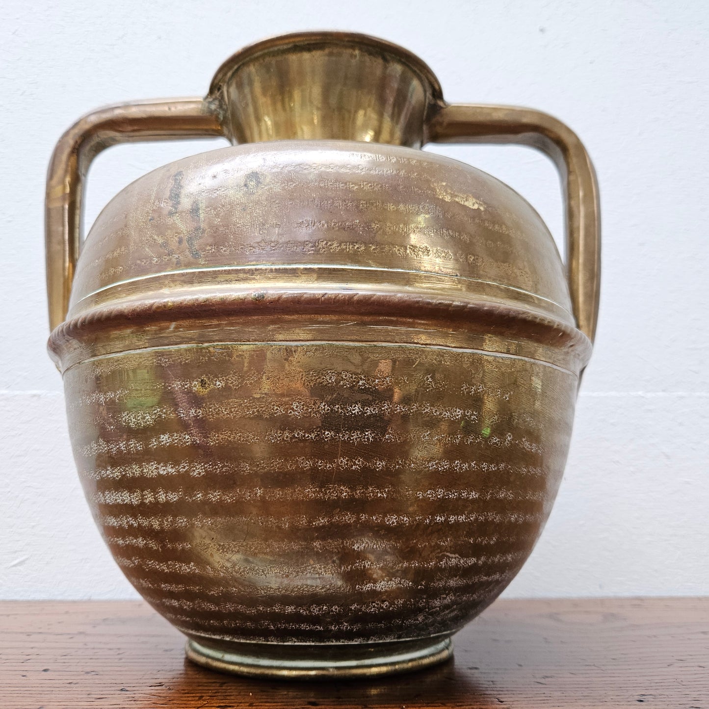 Antique Brass Handled Jardiniere