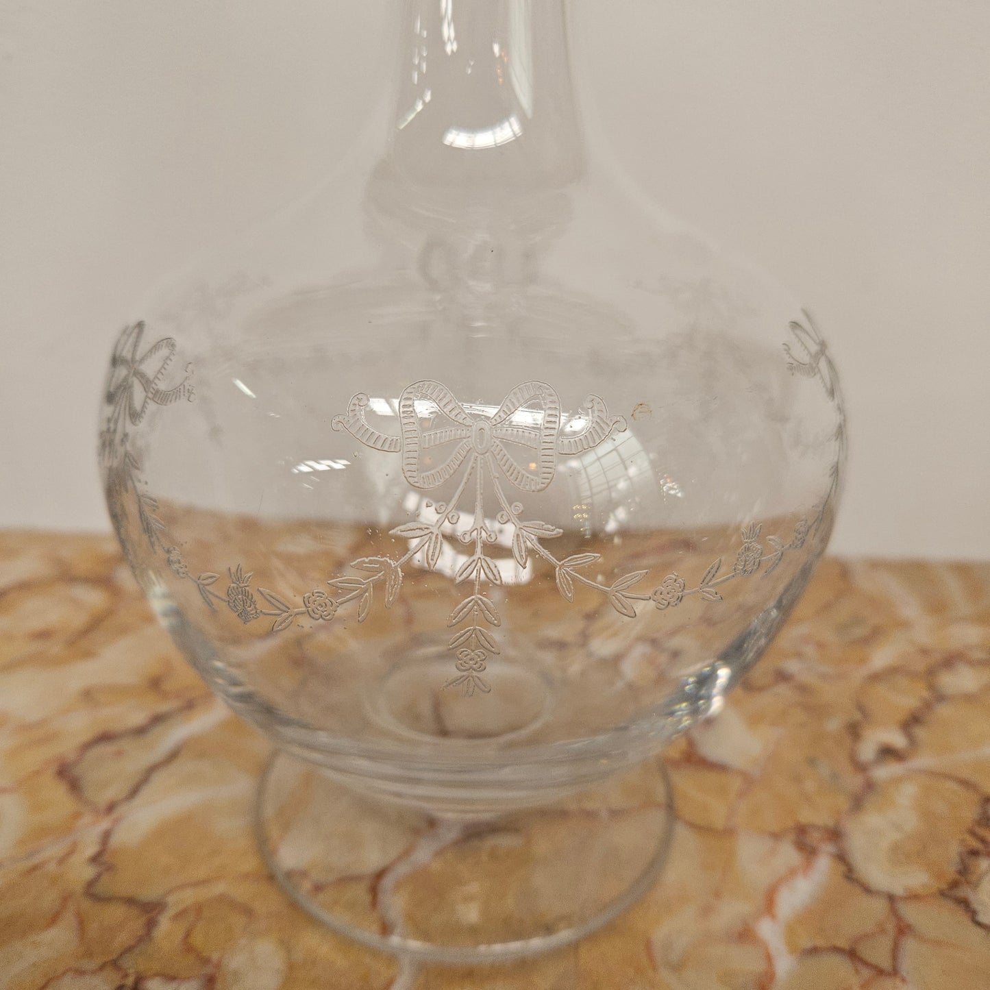 Large Crystal Glass Victorian Decanter