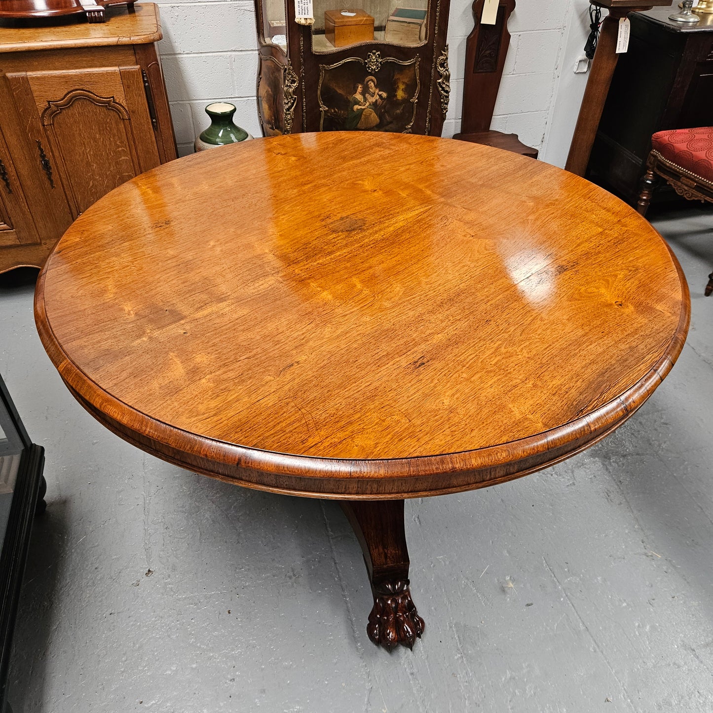 Antique Late Regency Rosewood Circular Dining Table