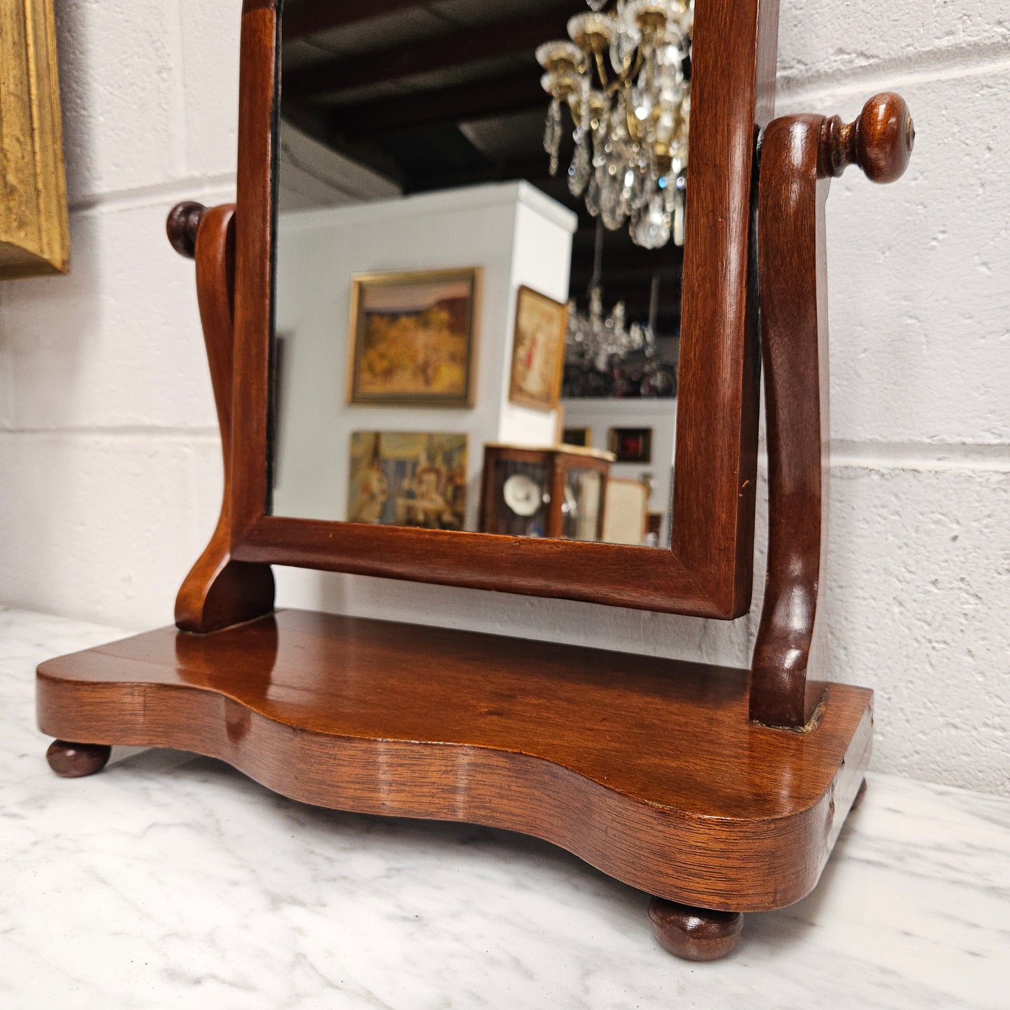 Mahogany Mirror on Stand