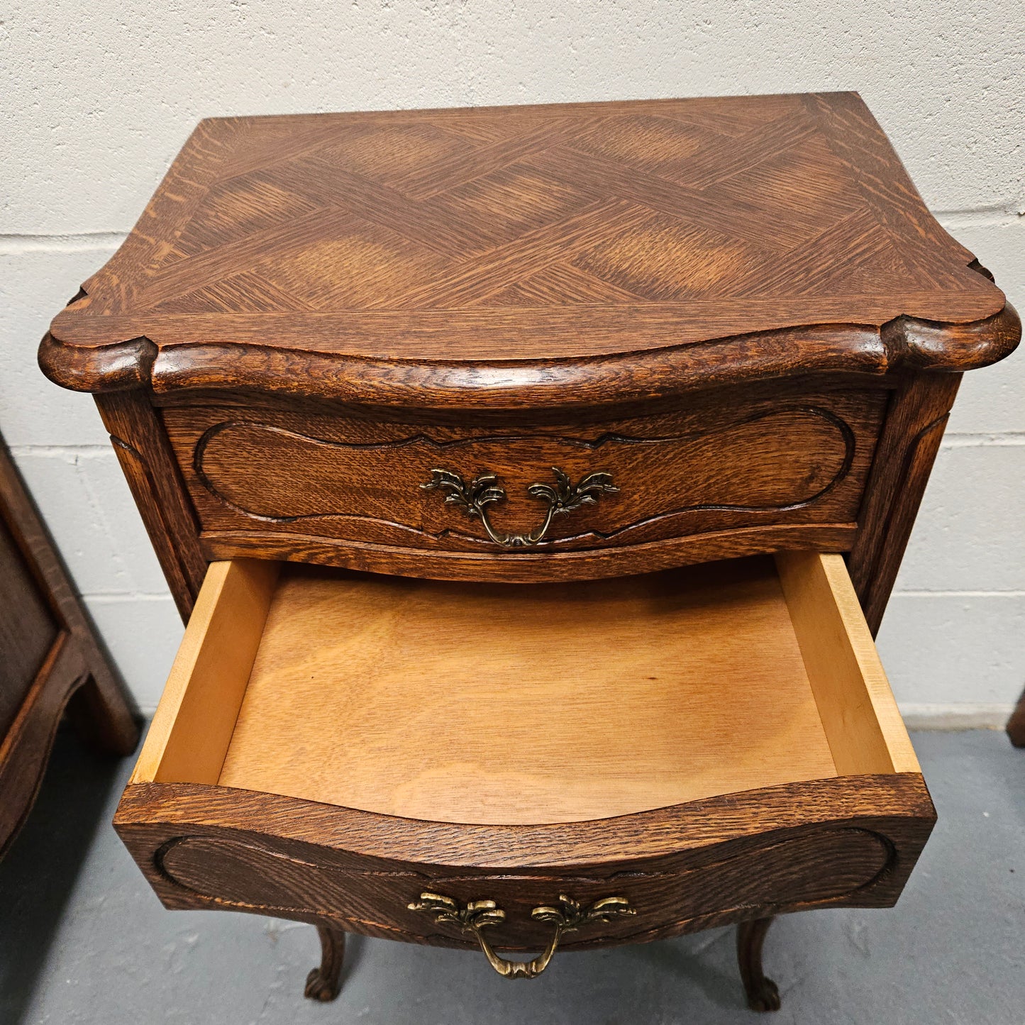 Louis XV Style French Oak Single Bedside
