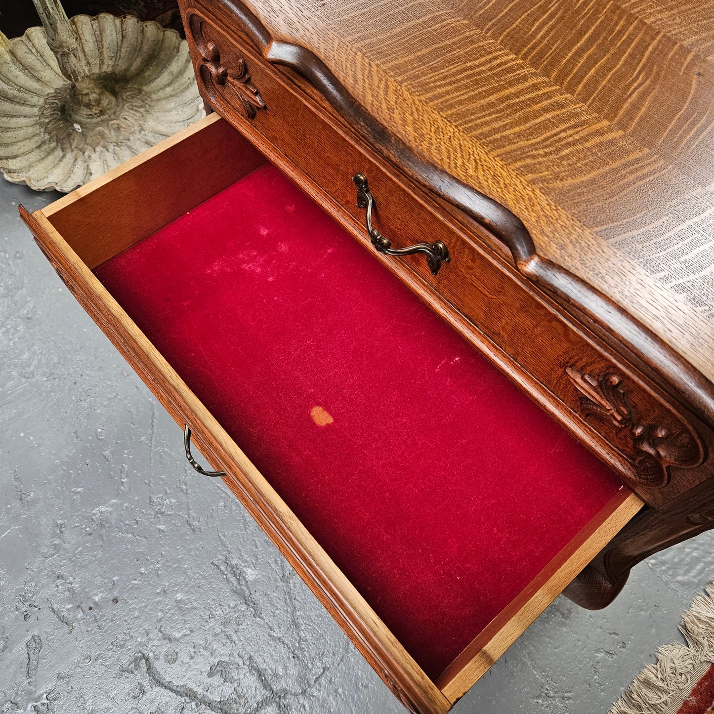 Louis XVth Style Decorative Oak Chest