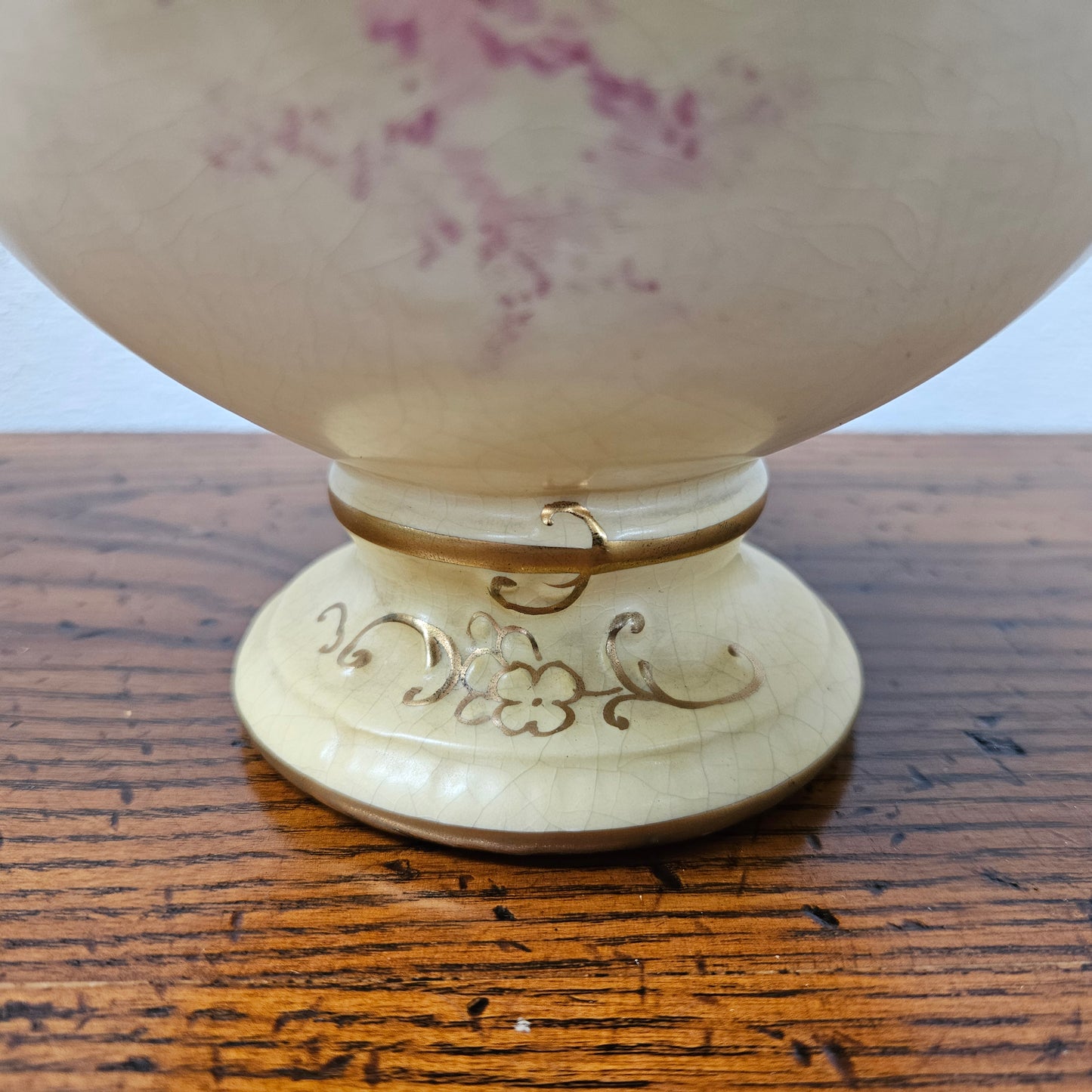 Pair of Edwardian Hand Painted Vases