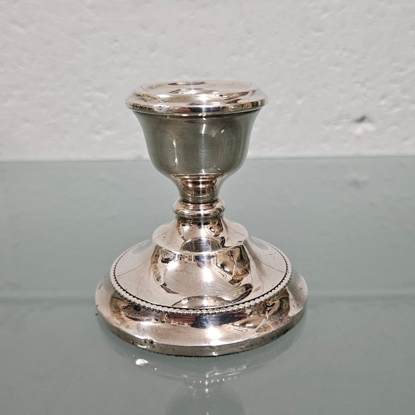 Pair of Birmingham Sterling Silver Candle Holders