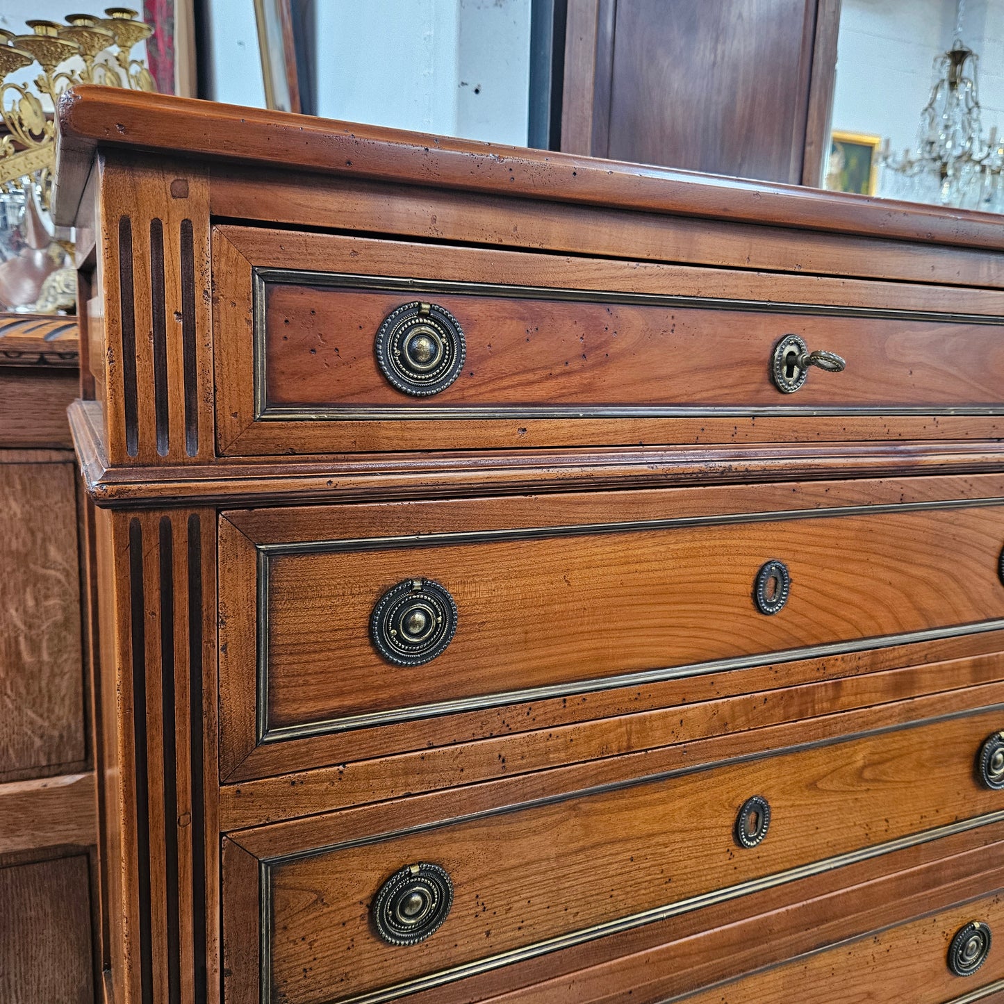 French Fruitwood Chest of Seven Drawers