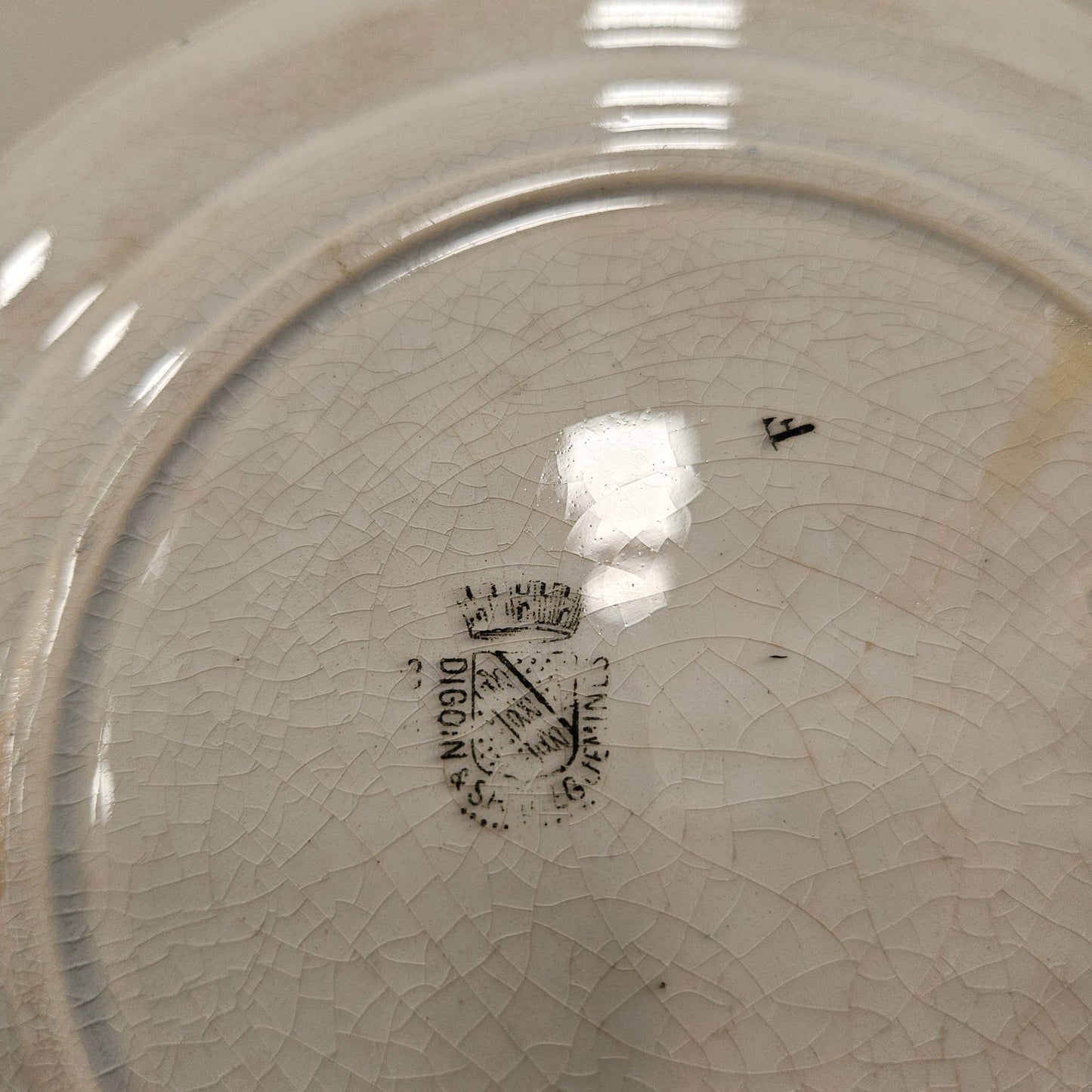 Antique French 'Lourdes' Plate