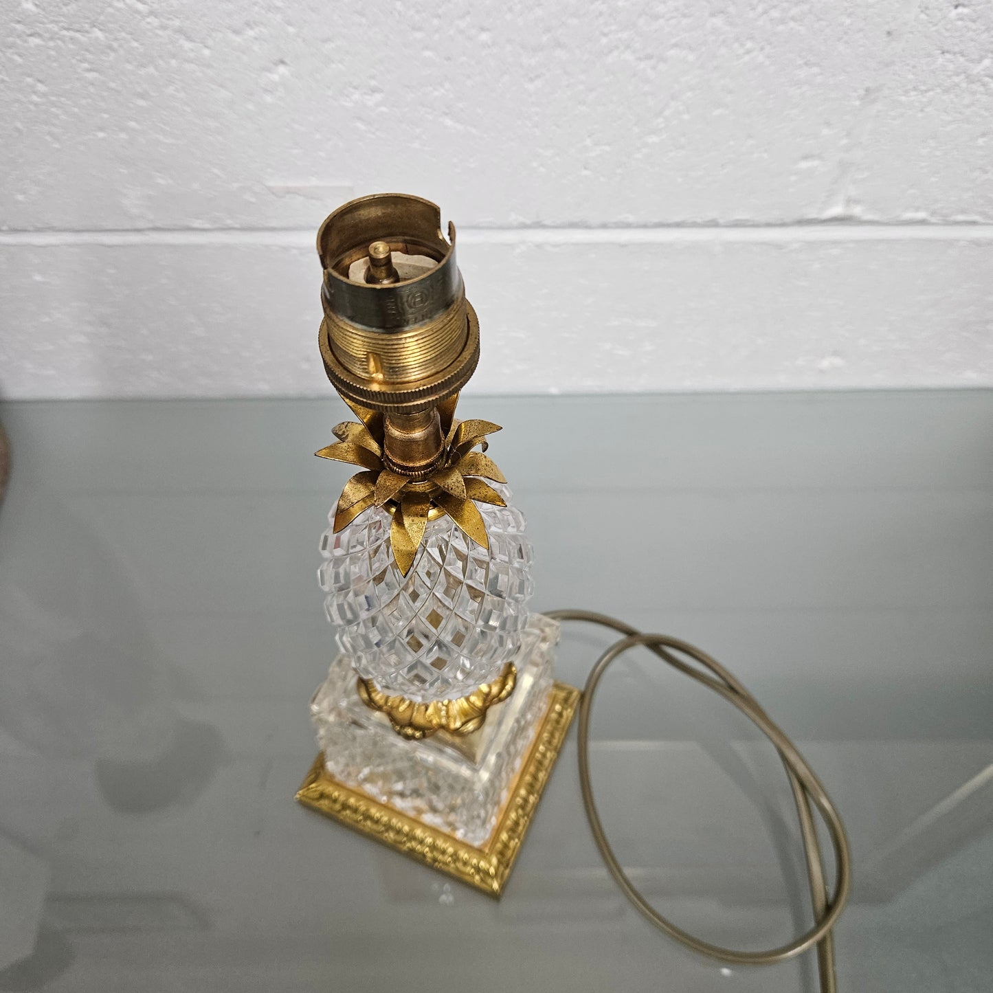 French Ormolu and Crystal Lamp