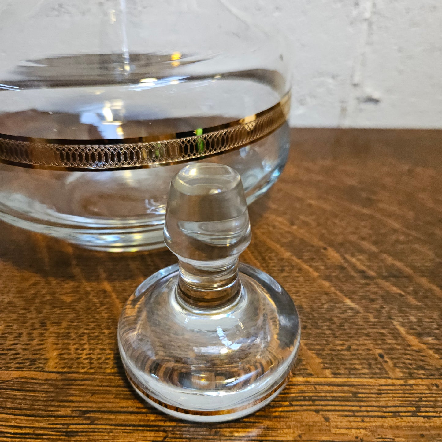 Vintage Glass Gilt Decorated Decanter
