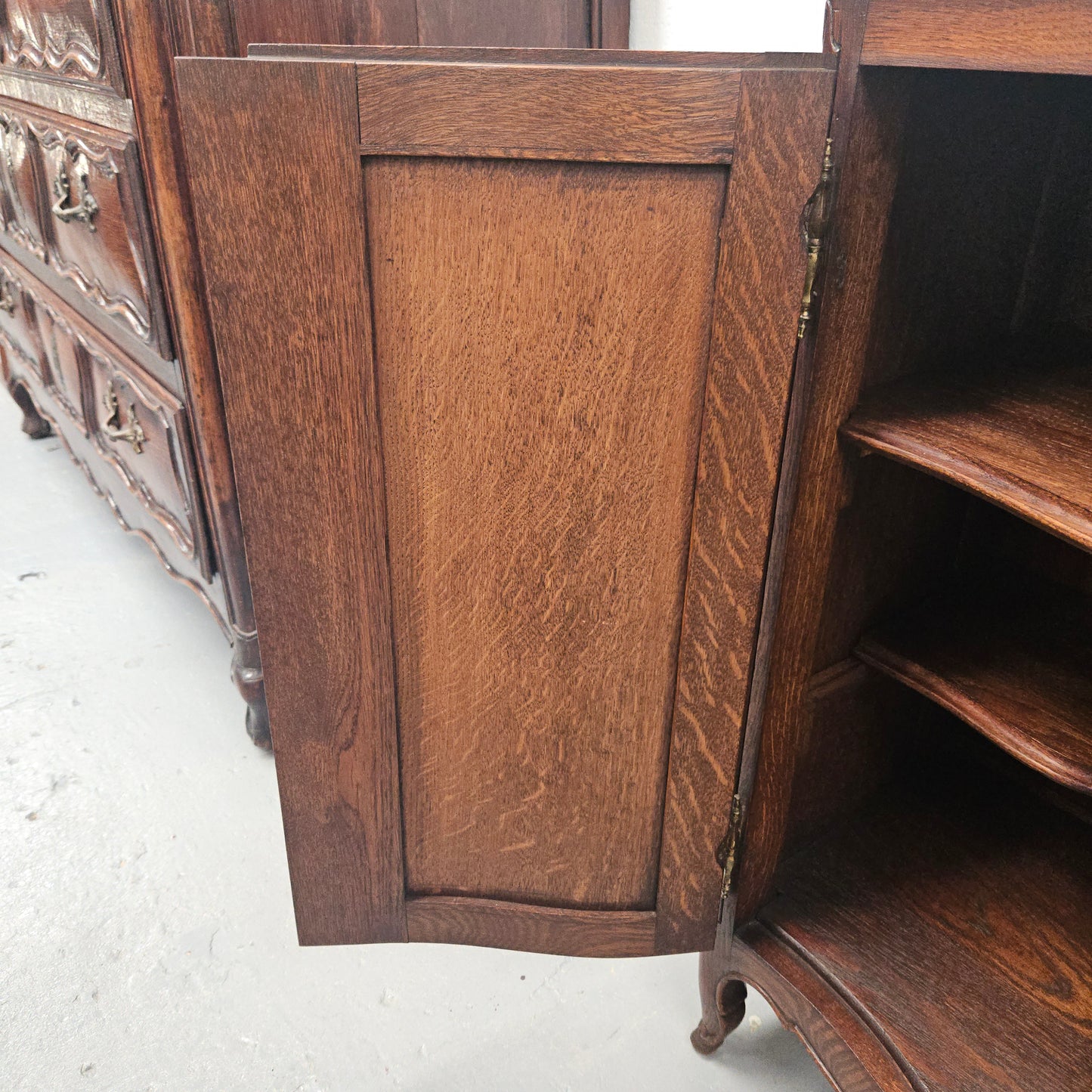 Elegant Louis XV Style French Oak Two Door Side Cupboard