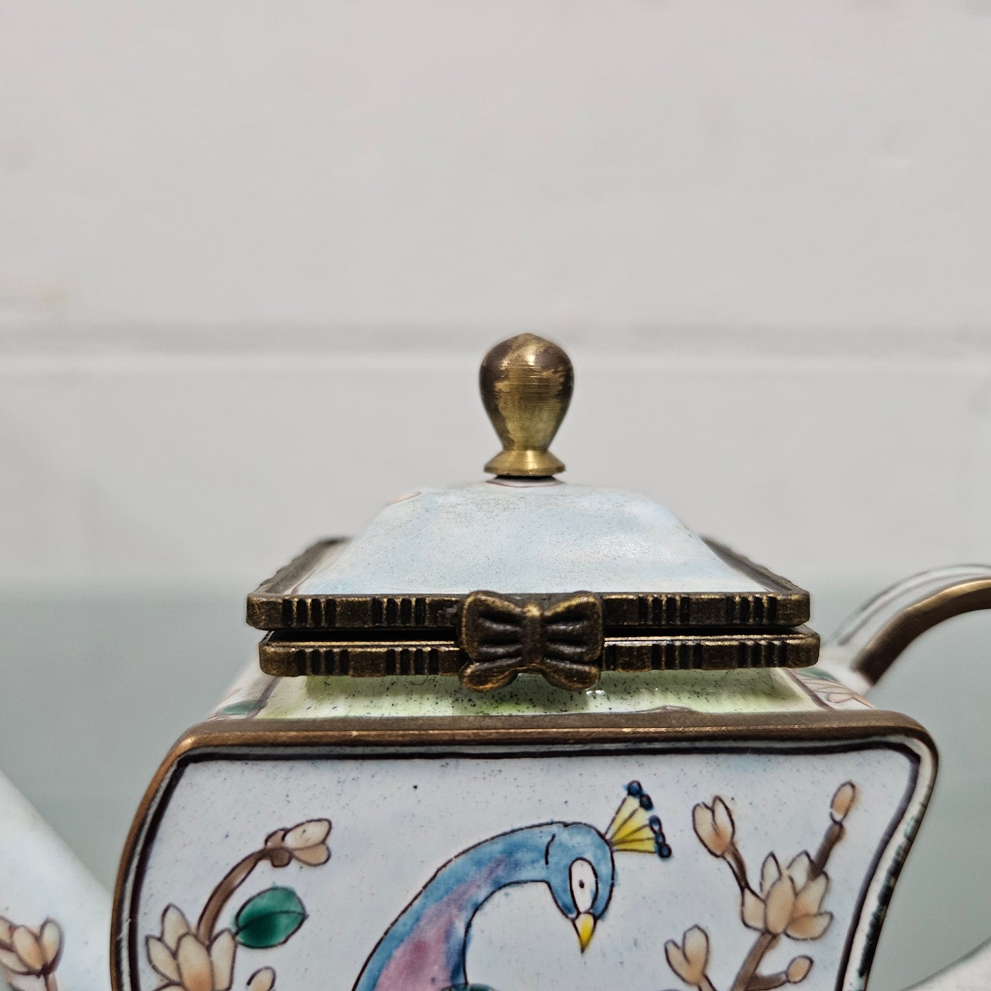 Chinese Enamel & Metal Teapot