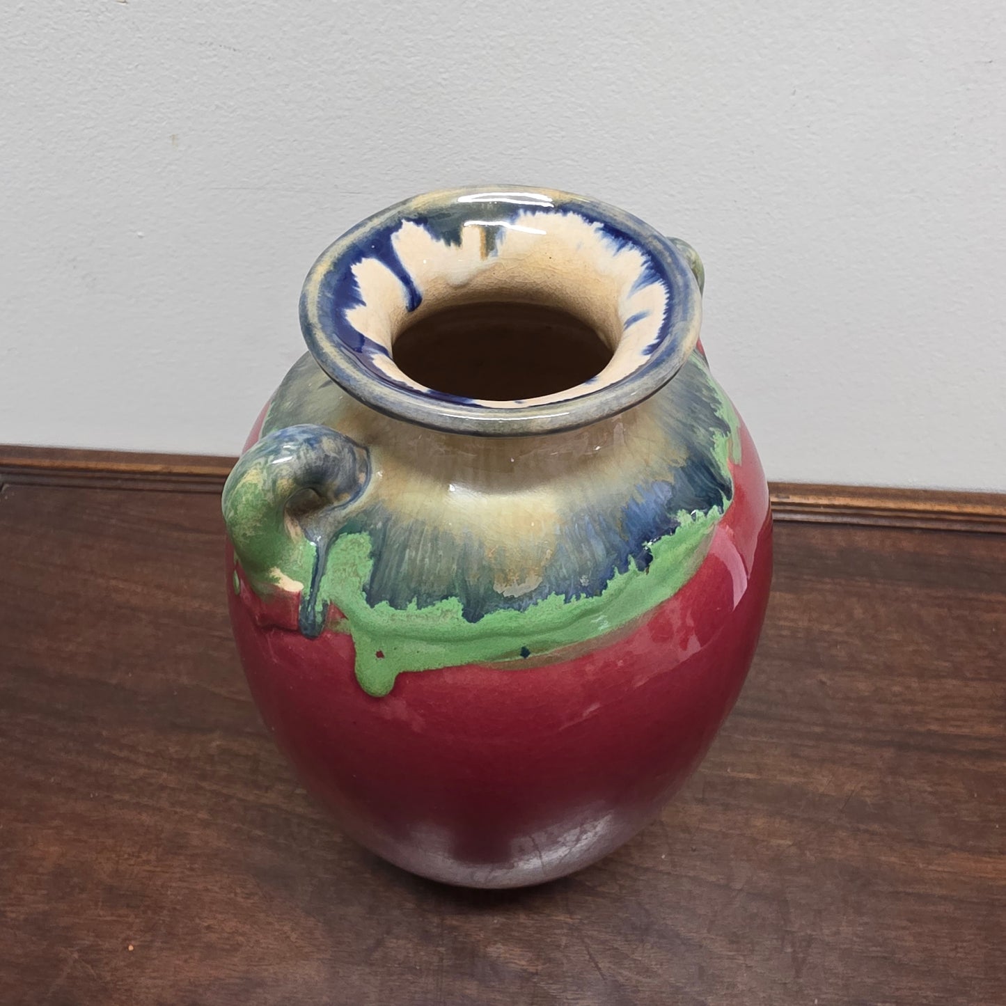 Attractive Vintage Mid Century Drip Glaze Vase