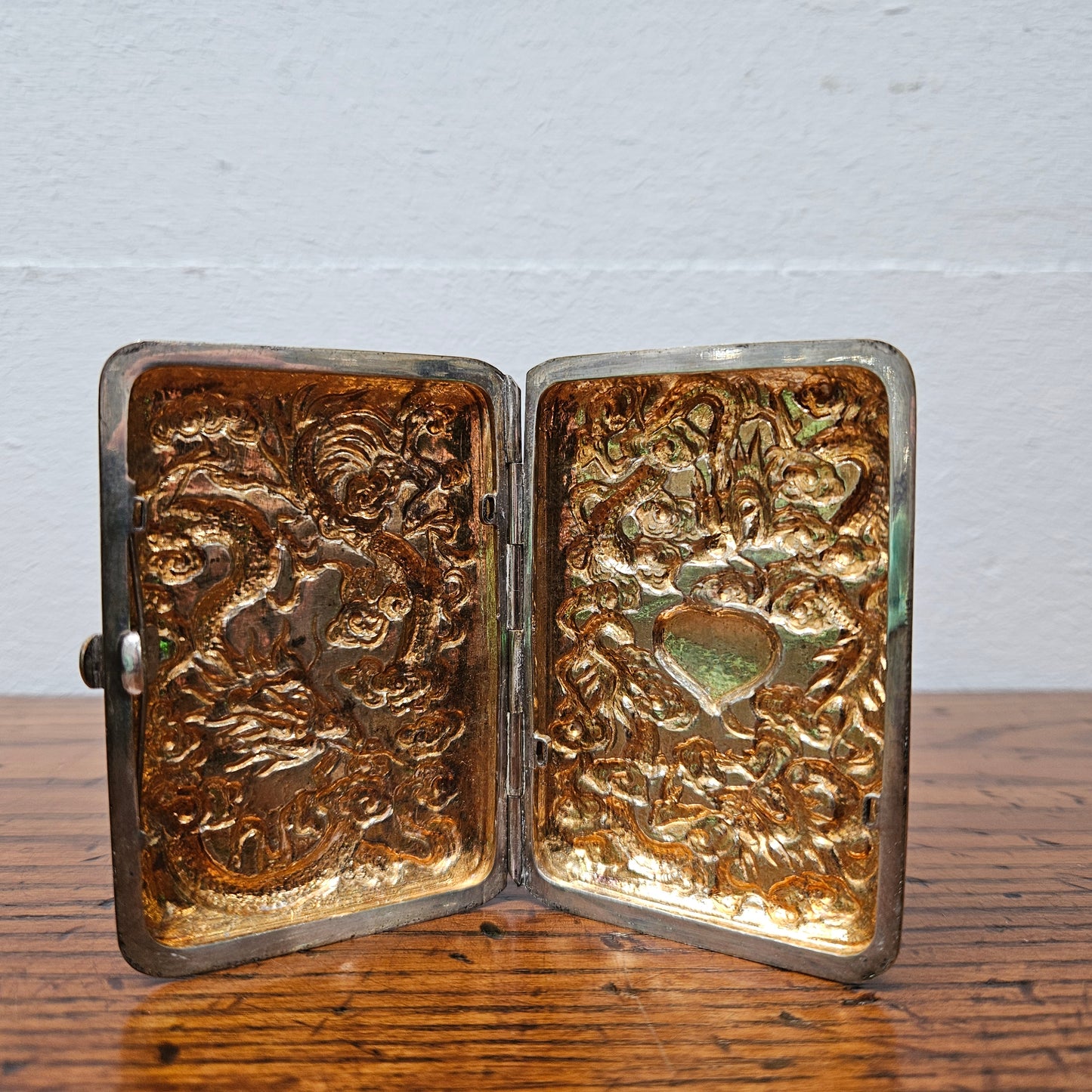Antique Ornate Chinese Export Silver Card/Cigarette Case