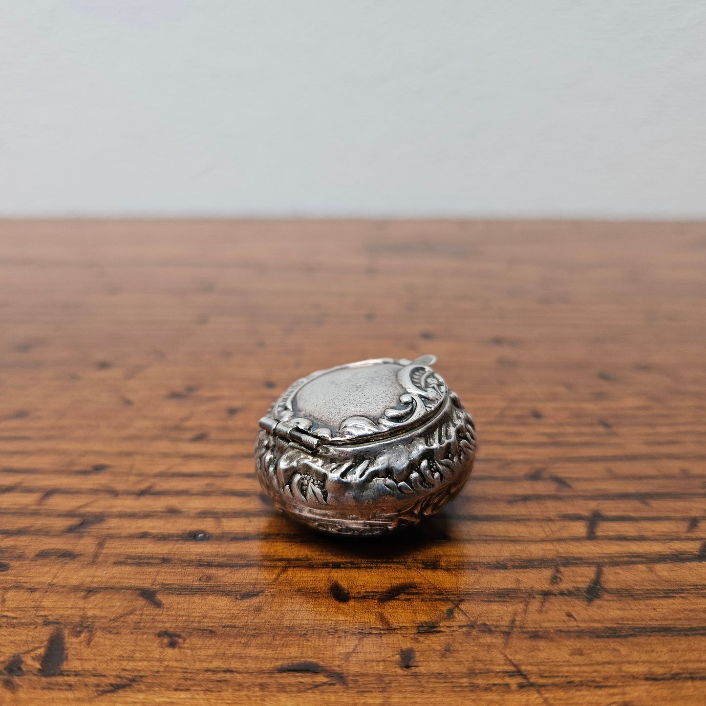 Antique Birmingham Sterling Silver Pill Box