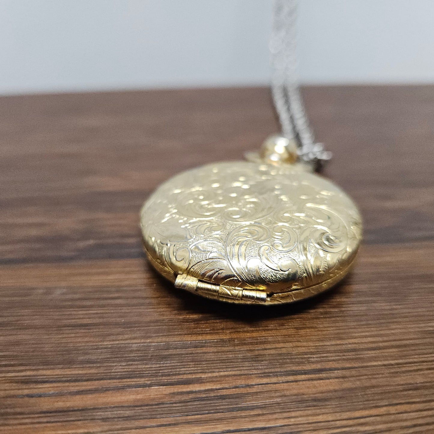 Estee Lauder Gold Tone Compact Pendant