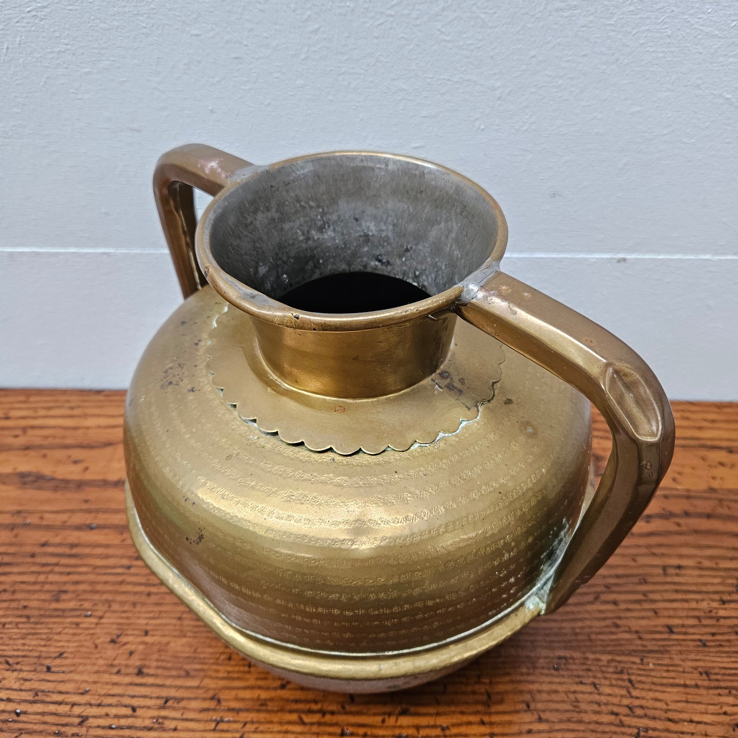 Antique Brass Handled Jardiniere