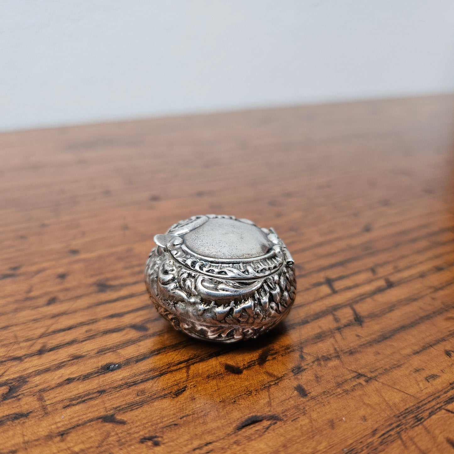 Antique Birmingham Sterling Silver Pill Box