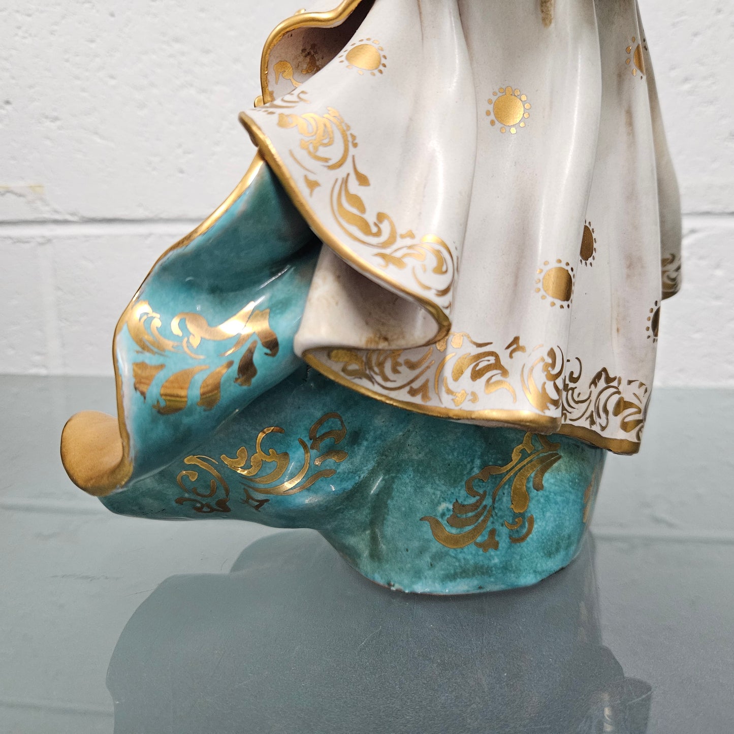 Stunning Mid Century Persko Potteryt Italian Sculpture Maddona & Child