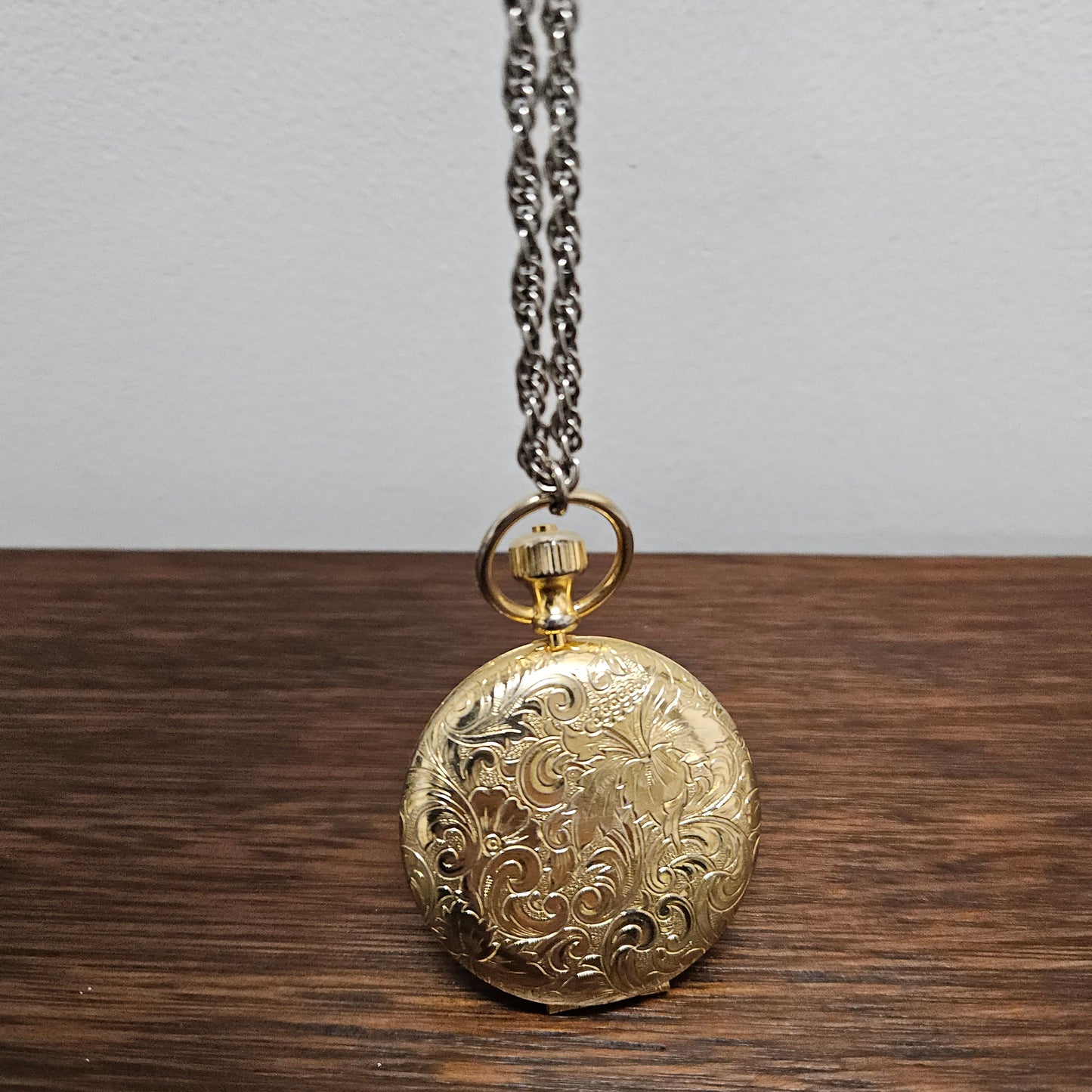 Estee Lauder Gold Tone Compact Pendant