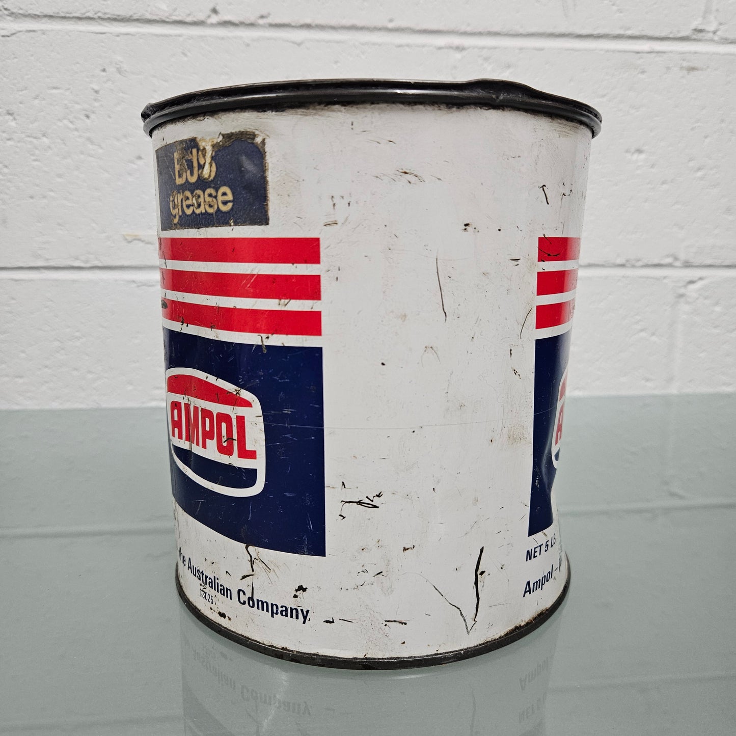 Early Vintage Ampol 5lb Grease Tin