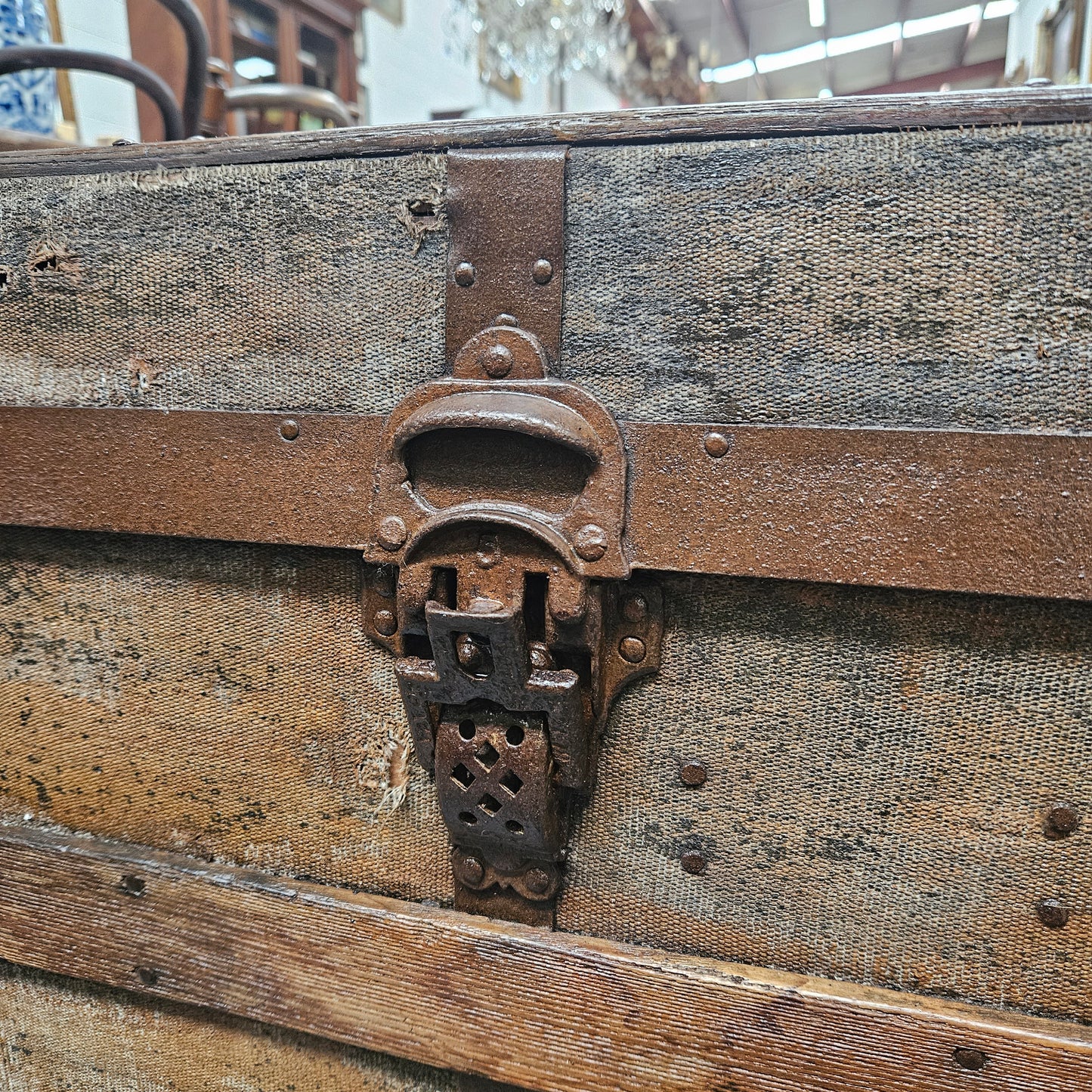 Impressive Antique Saratoga Trunk