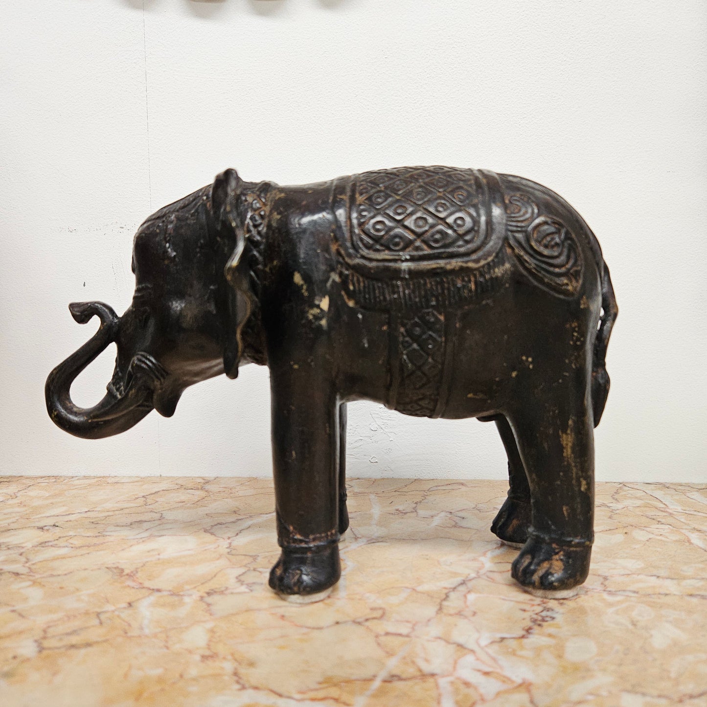 Vintage Bronze Elephant Statue