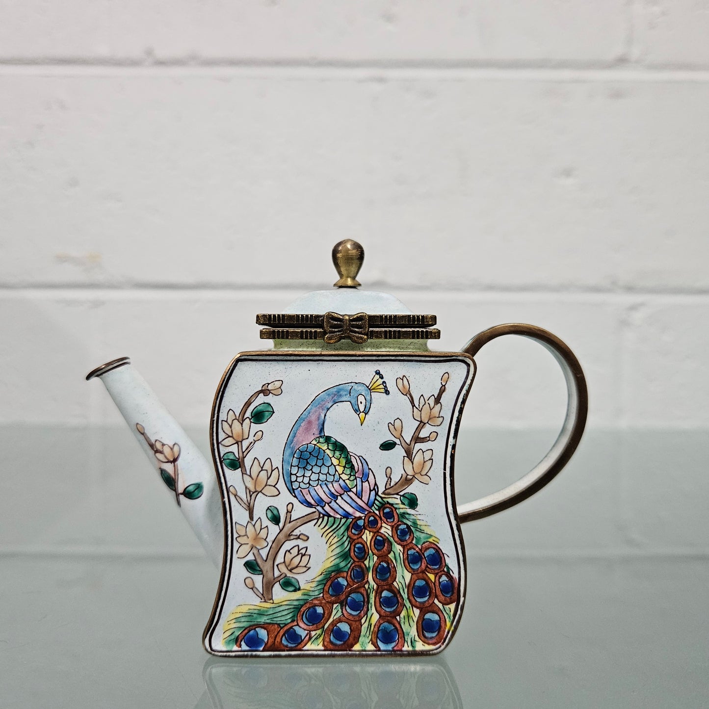 Chinese Enamel & Metal Teapot