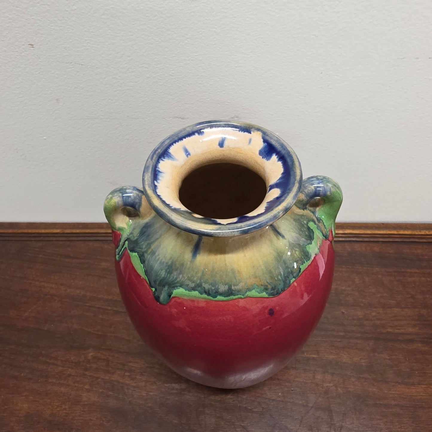 Attractive Vintage Mid Century Drip Glaze Vase