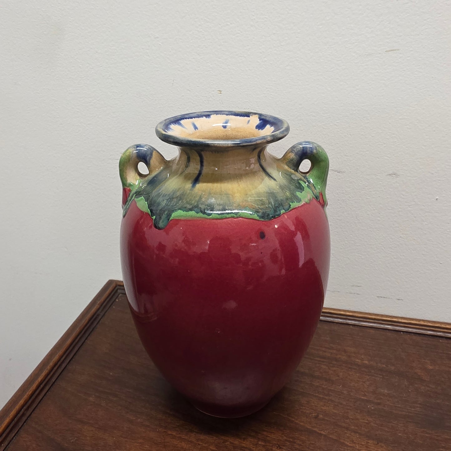 Attractive Vintage Mid Century Drip Glaze Vase
