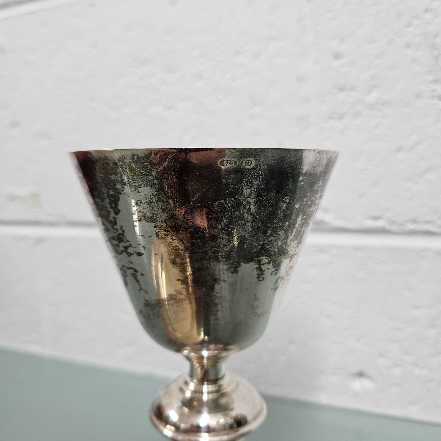 Antique Sterling Silver Chalice & Cover Tray