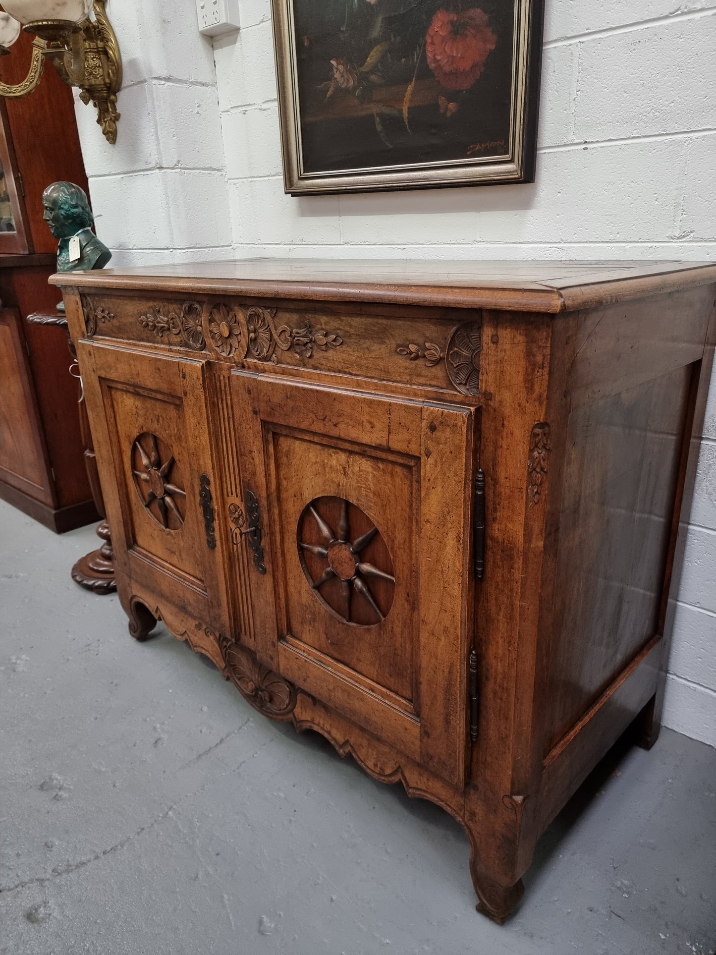 Rare French Antique 18th Century Walnut Cupboard
