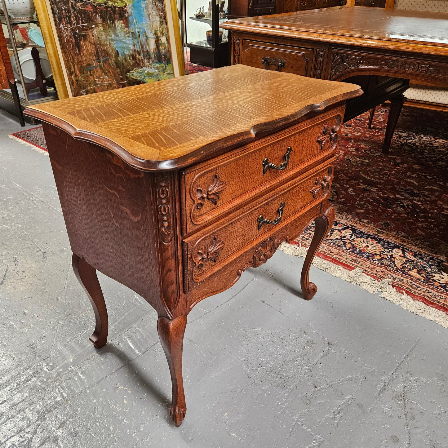 Louis XVth Style Decorative Oak Chest