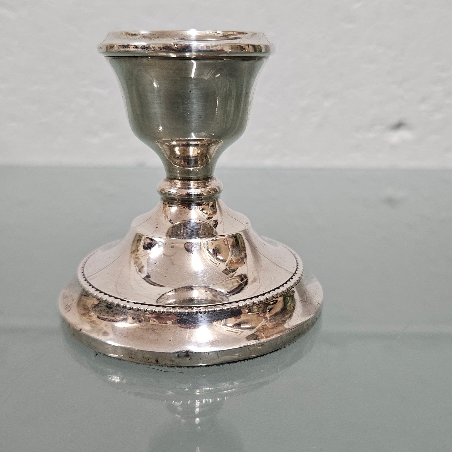 Pair of Birmingham Sterling Silver Candle Holders