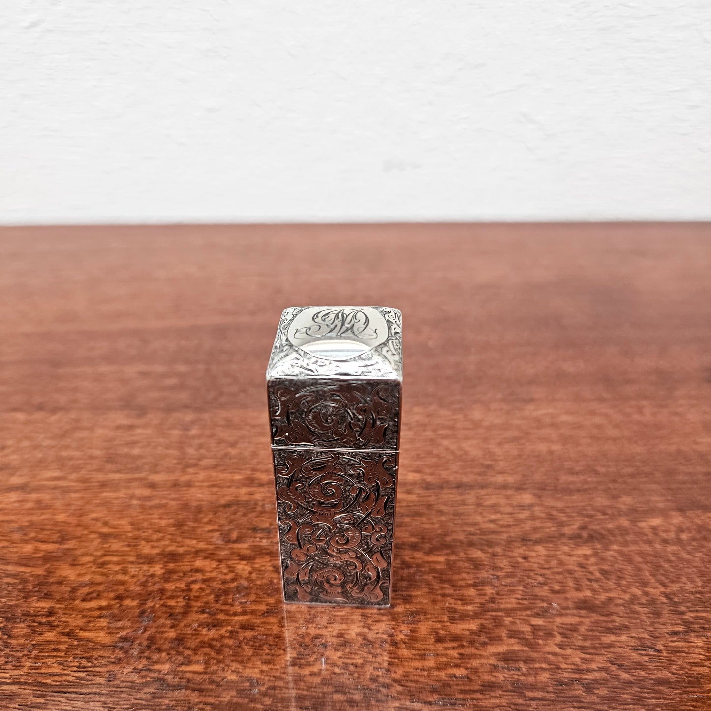 Stunning Sampson Moderna Co Silver Scent Bottle Superbly Engraved Case Circa 1880