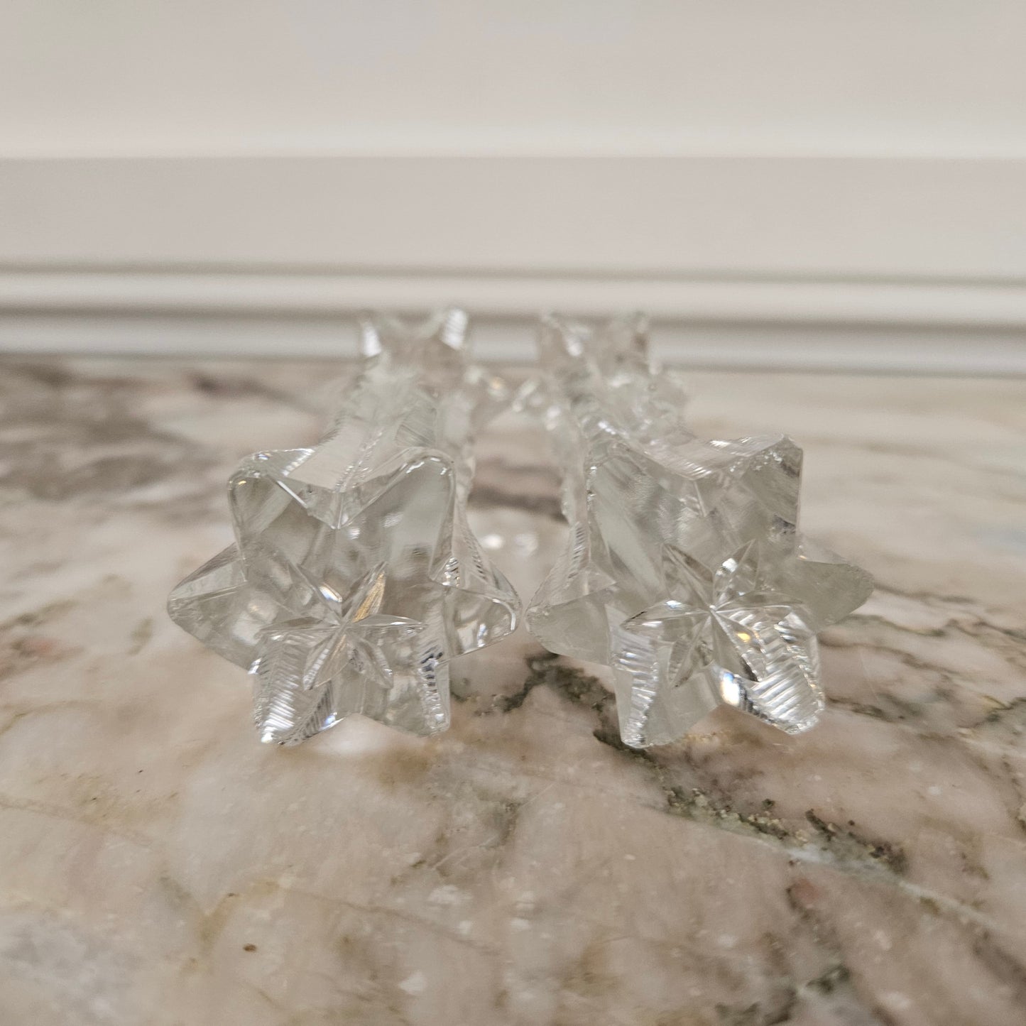 Pair Crystal Cut Knife/Spoon Rest