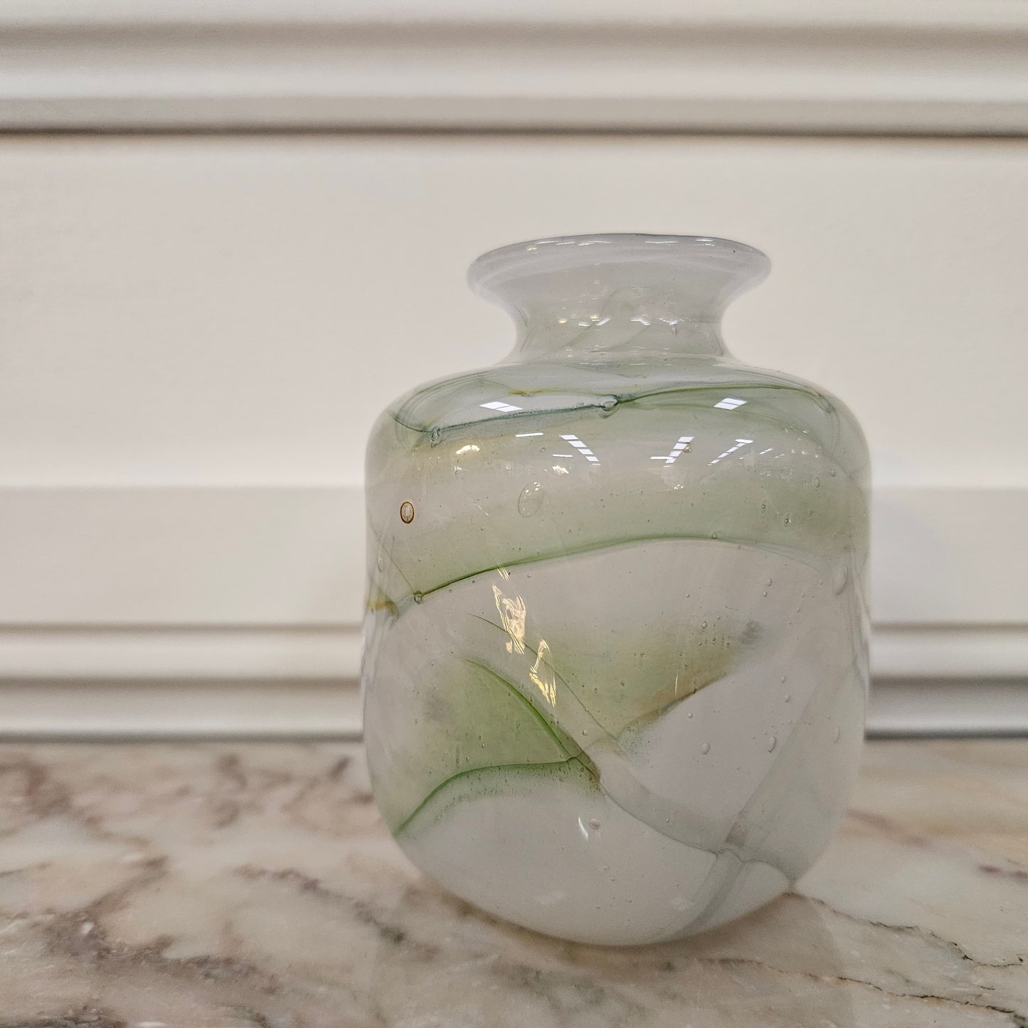 Australian John Walsh Art Glass Signed Green