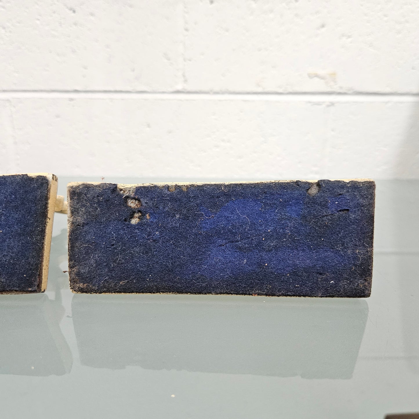 Pair Heavy Antique Painted Bronze Bookends