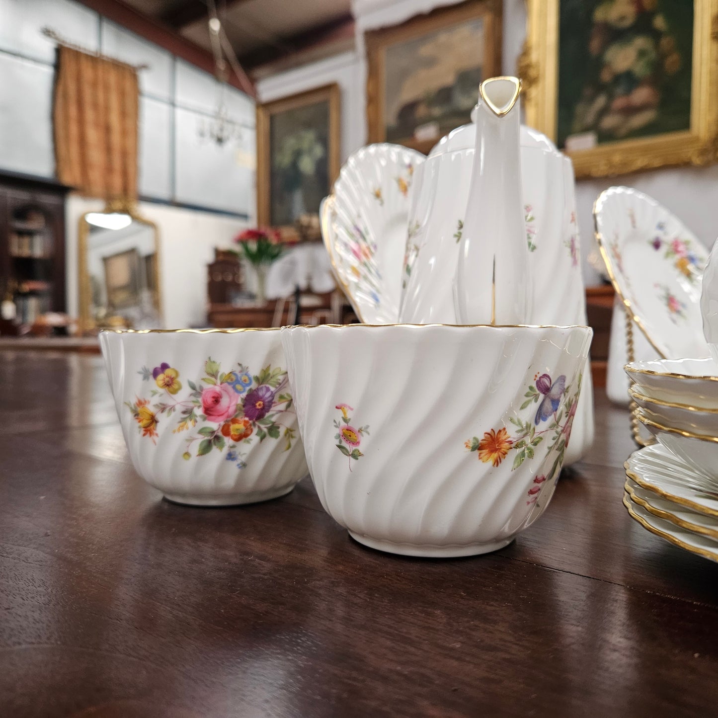 Minton England, Marlowe Pattern, 24 Piece Coffee/Tea Service
