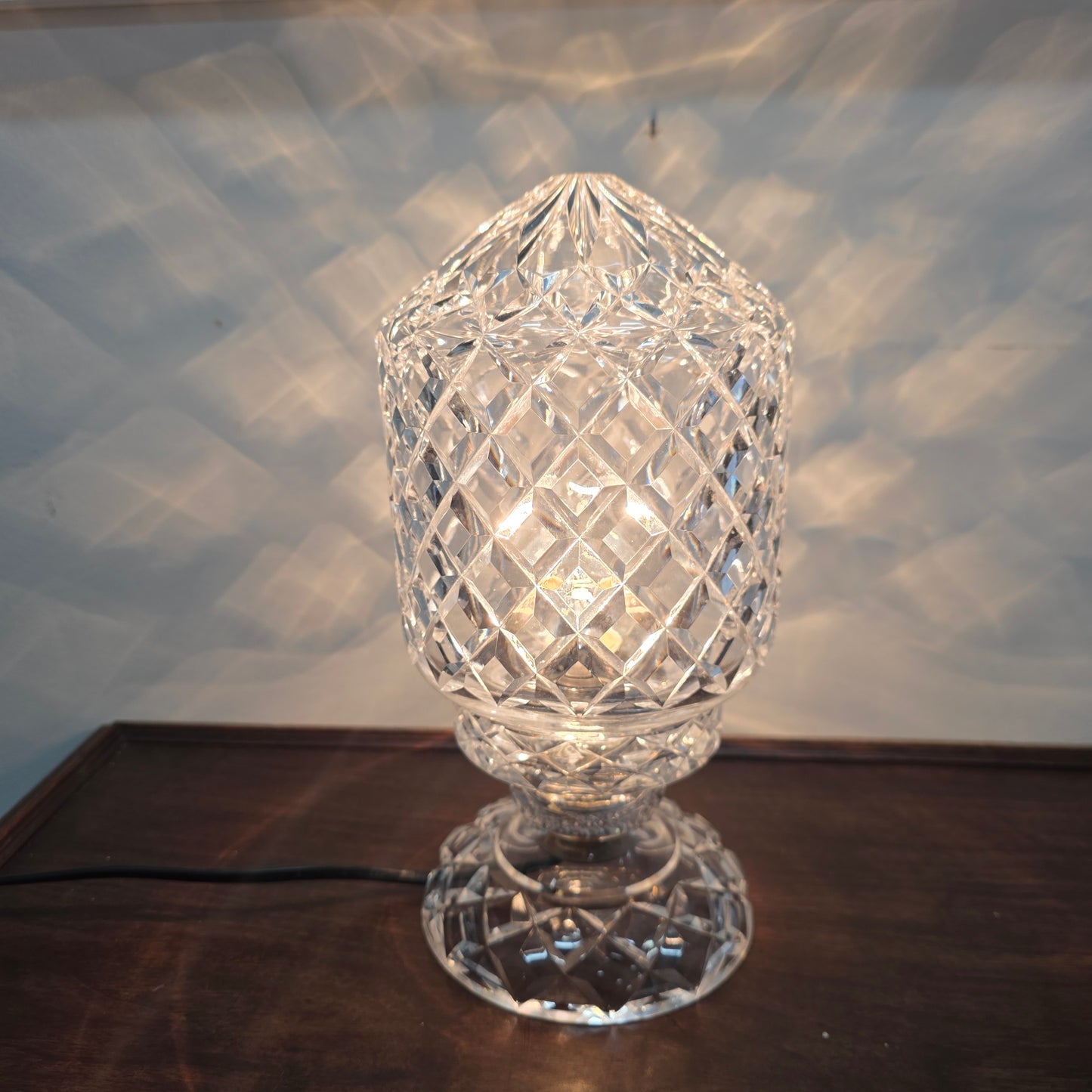 Good Quality Rewired |Vintage Crystal Lamp