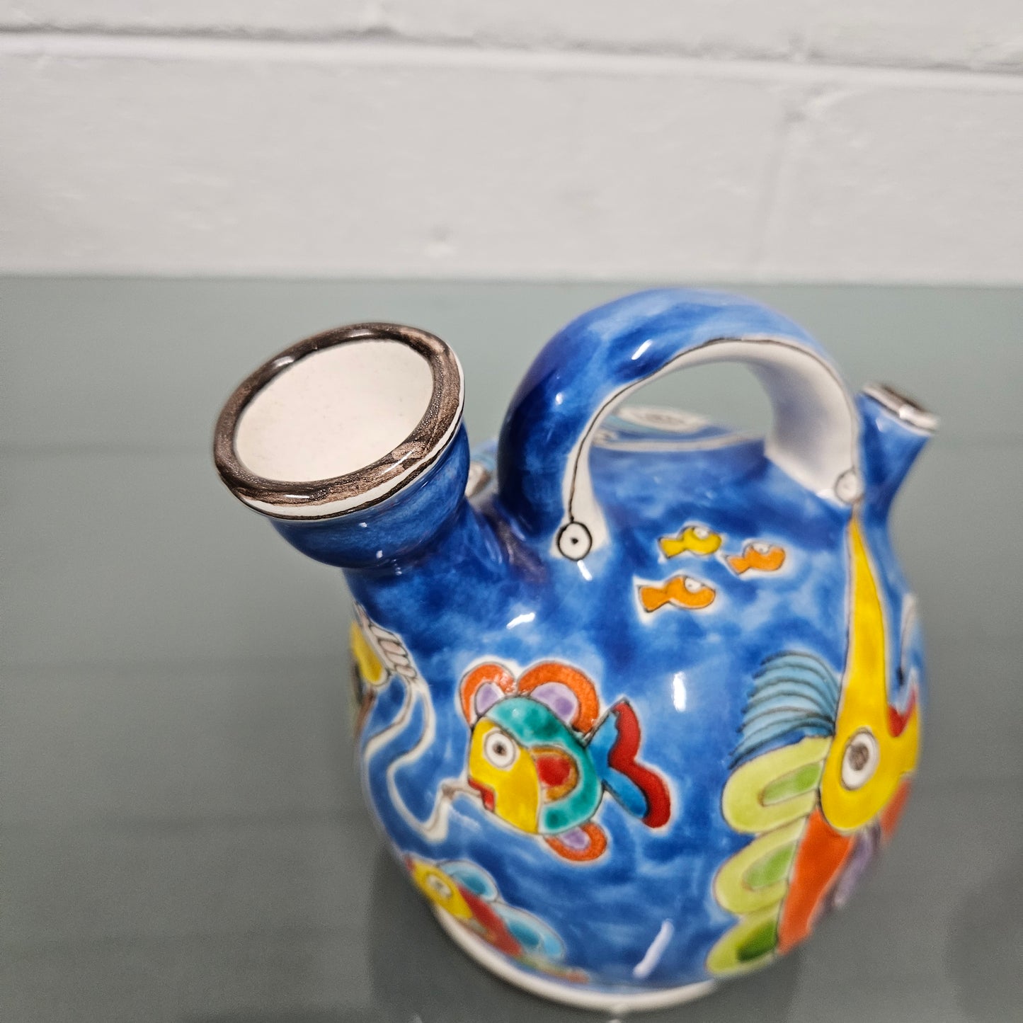 Vintage Signed "Desimone" Hand Painted Pitcher