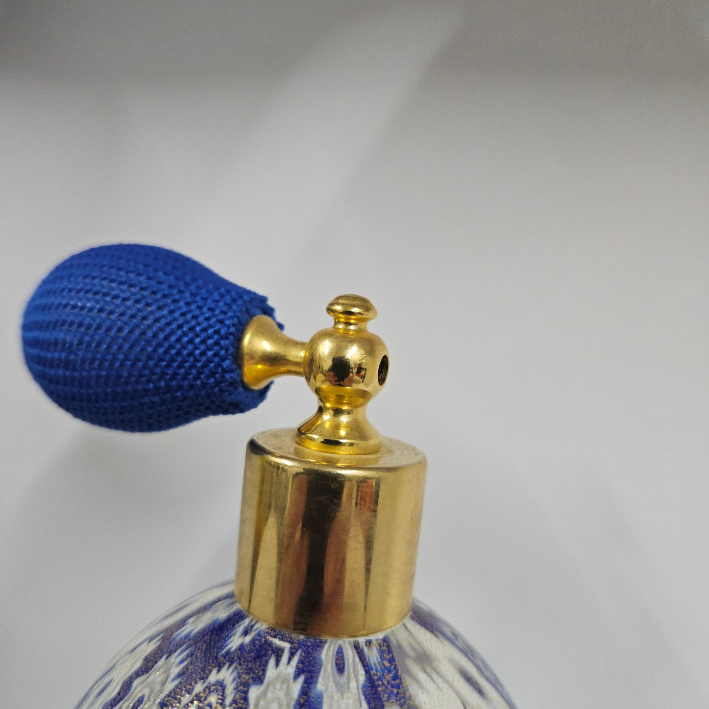 Blue/Gold Murano Millefiori Perfume Atomizer