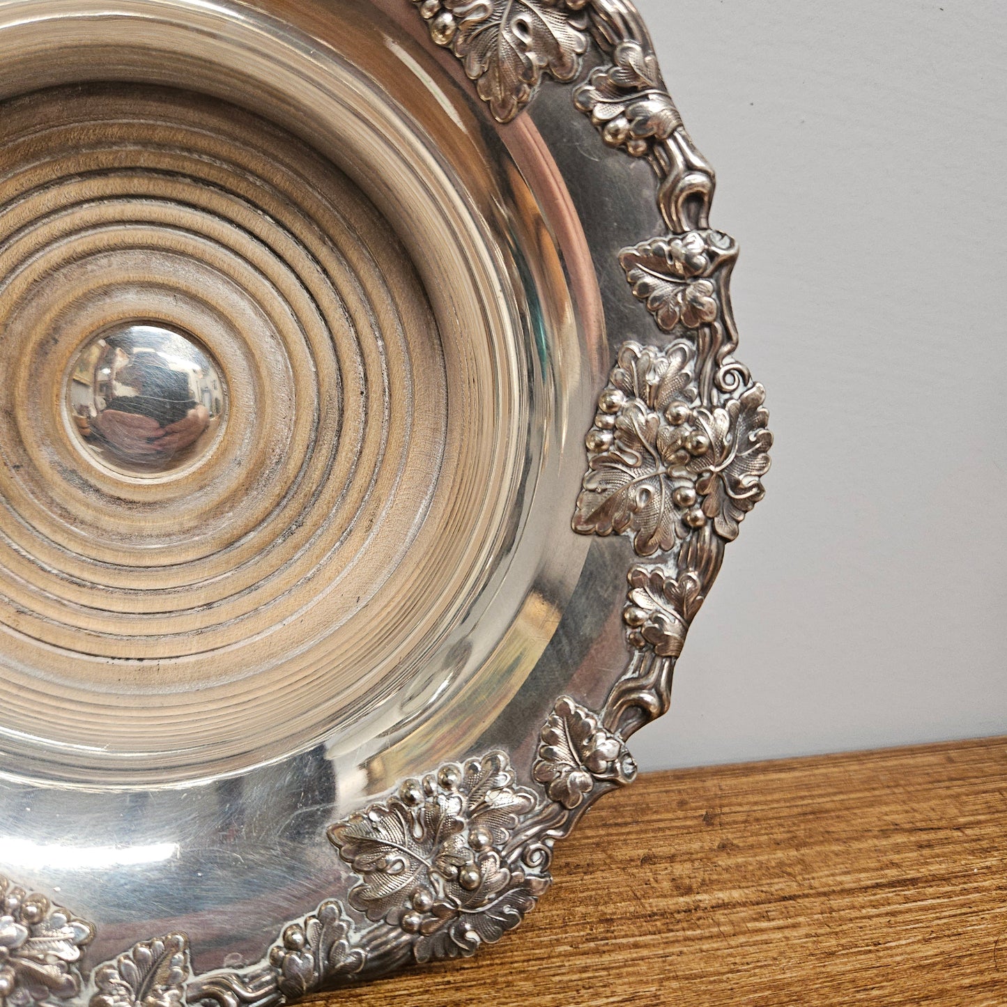 Large Old Sheffield Plate Wine Coaster