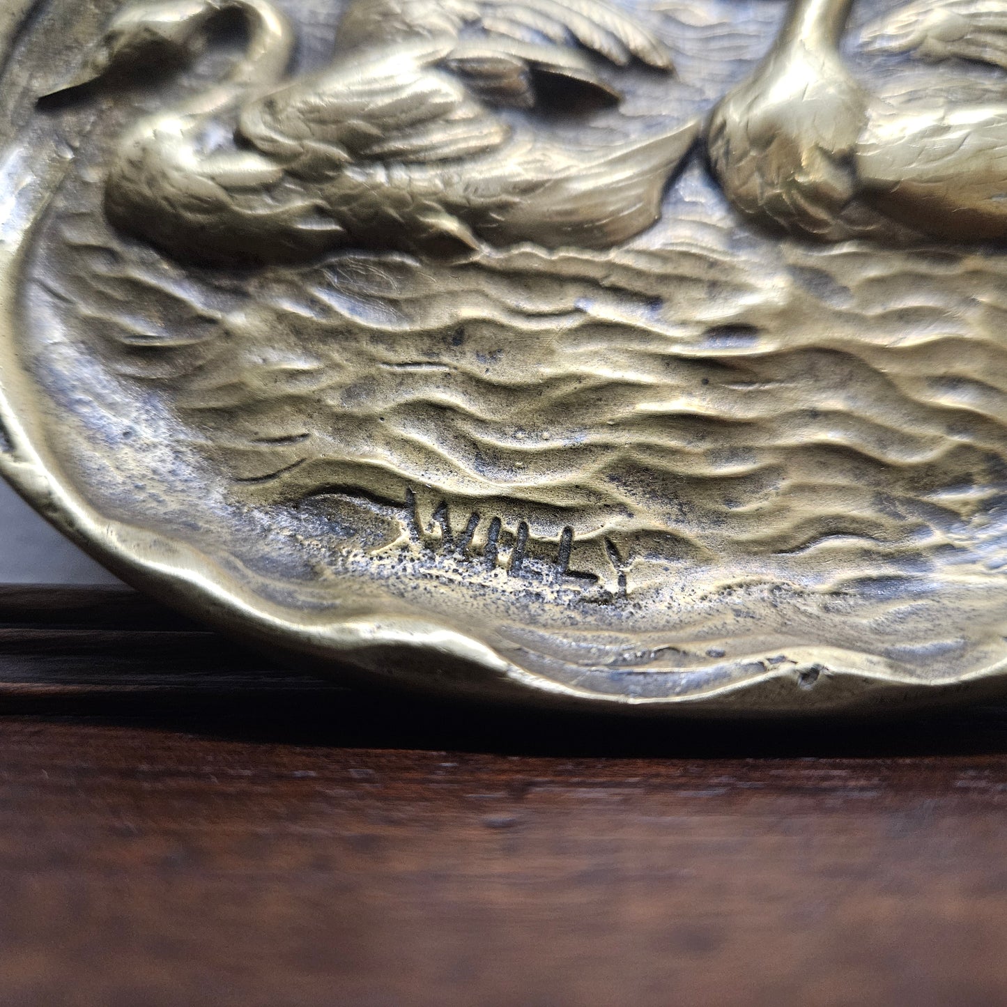 Art Nouveau Bronze Trinket Dish