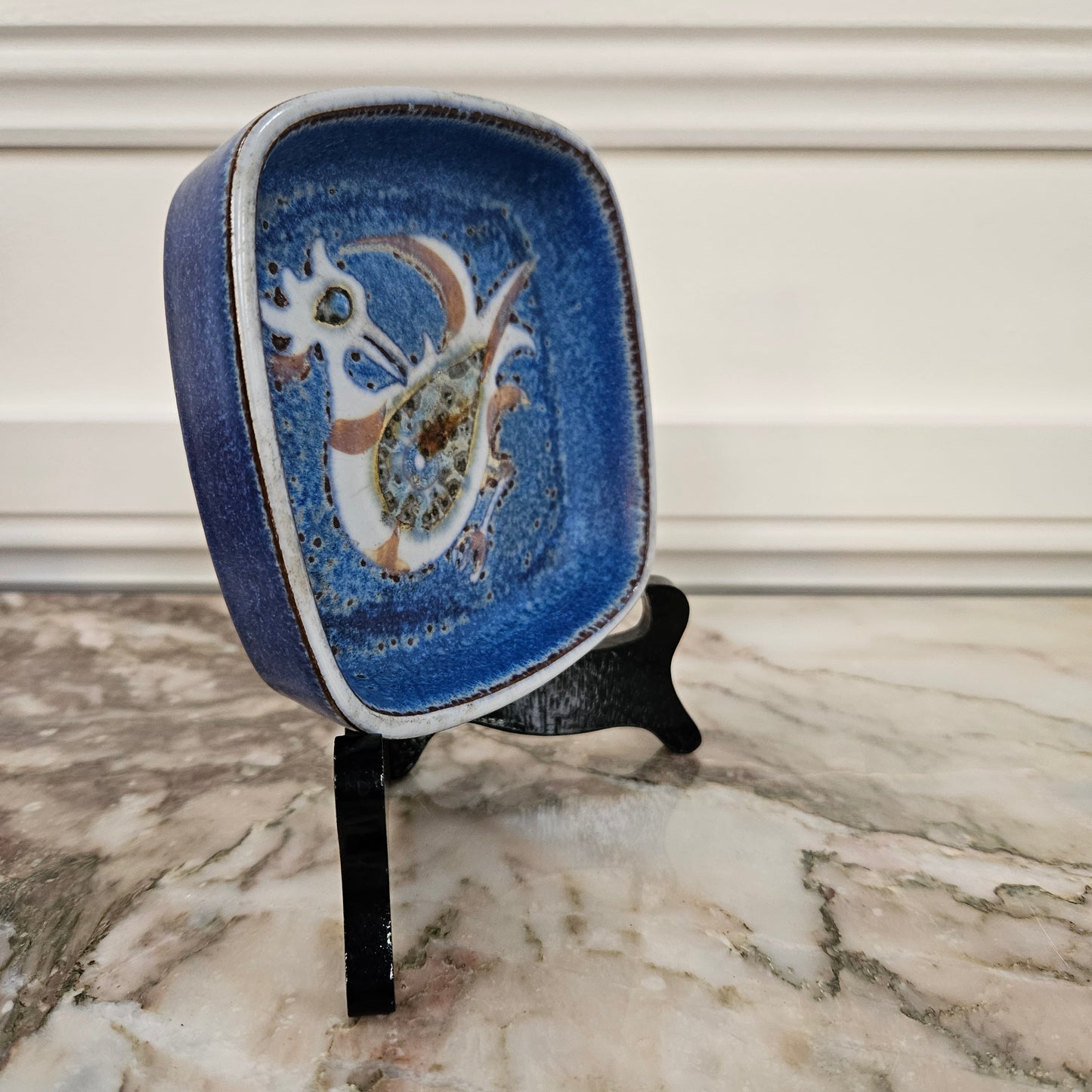 Denmark Blue Bowl Depicting Bird
