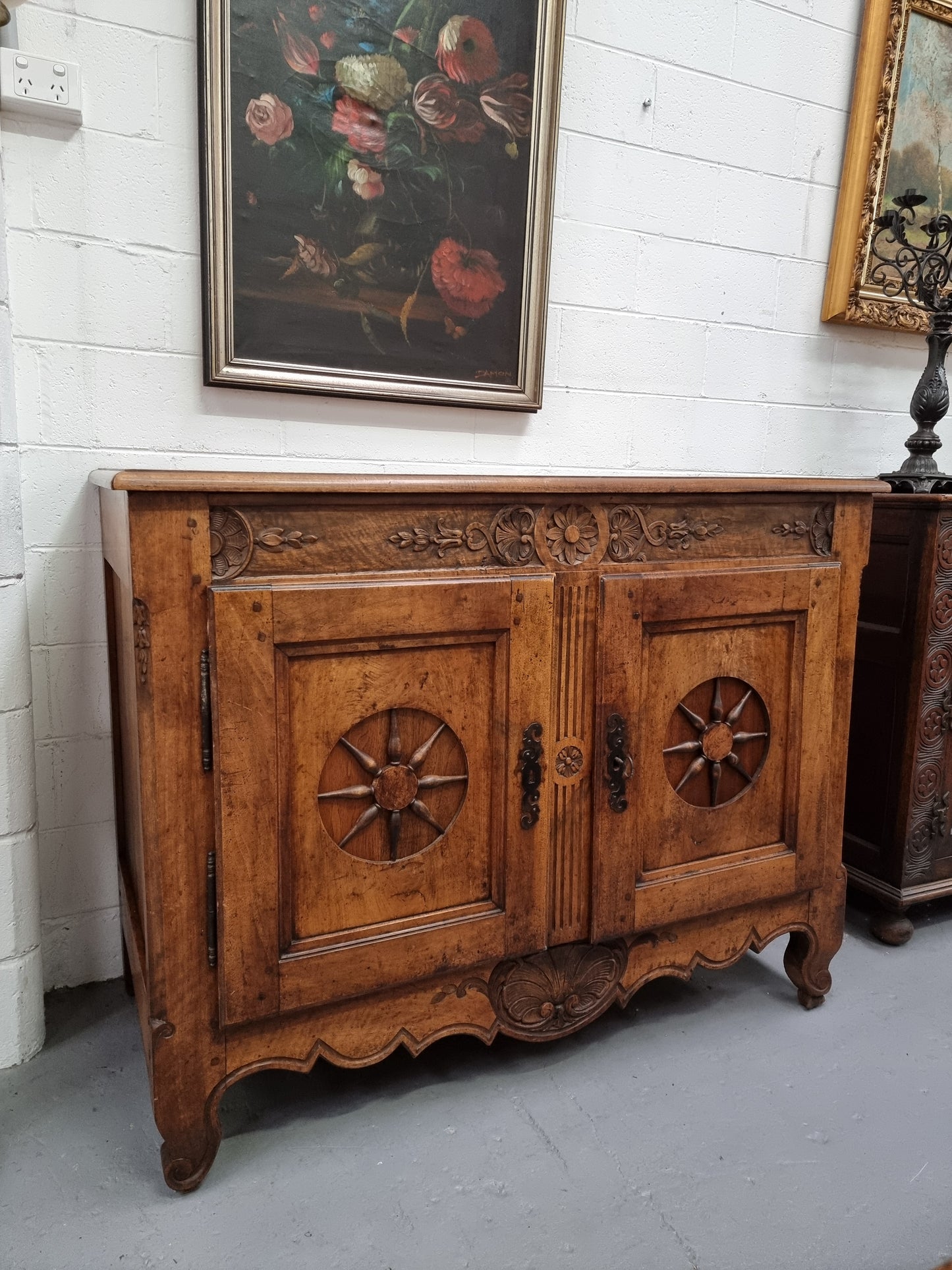 Rare French Antique 18th Century Walnut Cupboard