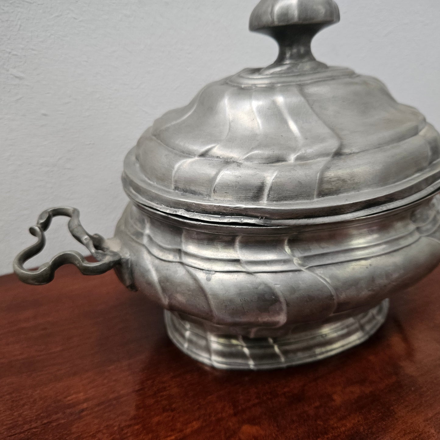 Antique German Pewter Tureen Marked